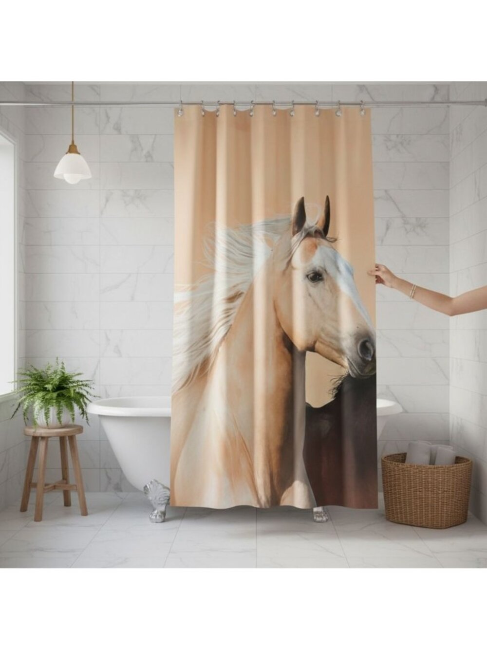 American Horses Shower Curtain